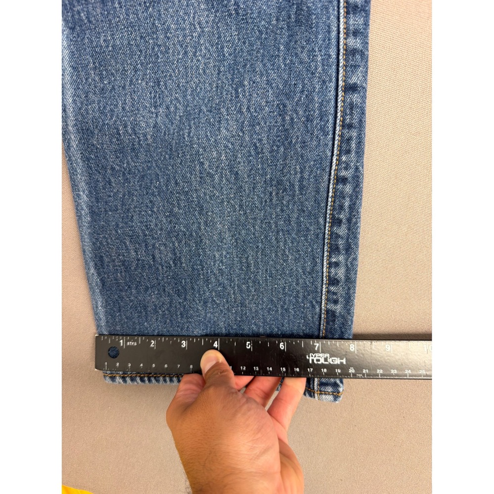 Levis 501 Original Fit Mens Jeans Medium Wash Blue Denim Button Fly 33x34 - Picture 6 of 10